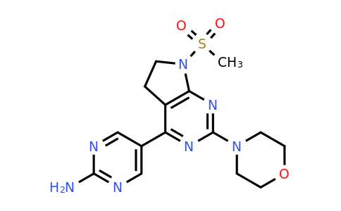 5-(7-(Methylsulfonyl)-2-morpholino-6,7-dihydro-5H-pyrrolo[2,3-d]pyrimidin-4-yl)pyrimidin-2-amine