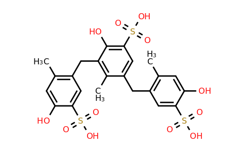 2-hydroxy-3,5-bis[(4-hydroxy-2-methyl-5-sulfophenyl)methyl]-4-methylbenzenesulfonic acid
