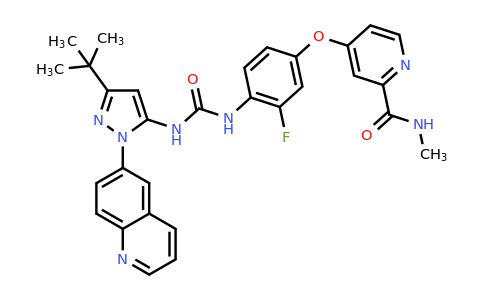 4-(4-(3-(3-(tert-Butyl)-1-(quinolin-6-yl)-1H-pyrazol-5-yl)ureido)-3-fluorophenoxy)-N-methylpicolinamide