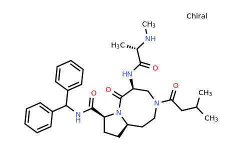 (5S,8S,10aR)-N-benzhydryl-5-((S)-2-(methylamino)propanamido)-3-(3-methylbutanoyl)-6-oxodecahydropyrrolo[1,2-a][1,5]diazocine-8-cArboxamide
