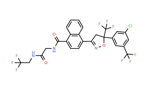 4-(5-(3-Chloro-5-(trifluoromethyl)phenyl)-5-(trifluoromethyl)-4,5-dihydroisoxazol-3-yl)-N-(2-oxo-2-((2,2,2-trifluoroethyl)amino)ethyl)-1-naphthamide