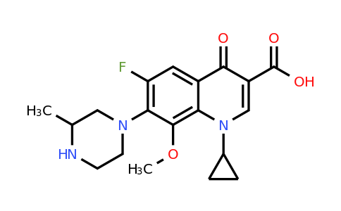 1-Cyclopropyl-6-fluoro-8-methoxy-7-(3-methylpiperazin-1yl)-4-oxo-1,4-dihydroquinoline-3-carboxylic acid