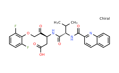 (3S)-5-(2,6-Difluorophenoxy)-3-[[(2S)-3-methyl-2-(quinoline-2-carbonylamino)butanoyl]amino]-4-oxo-pentanoic acid