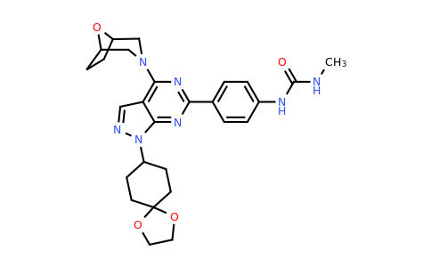 N-[4-[1-(1,4-Dioxaspiro[4.5]dec-8-yl)-4-(8-oxa-3-azabicyclo[3.2.1]-oct-3-yl)-1H-pyrazolo[3,4-d]pyrimidin-6-yl]phenyl]-N'-methylurea