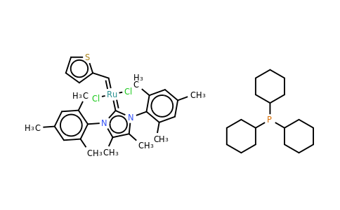 Tricyclohexylphosphine[4,5-dimethyl-1,3-bis(2,4,6-trimethylphenyl)imidazol-2-ylidene][2-thienylmethylene]ruthenium(II) dichloride