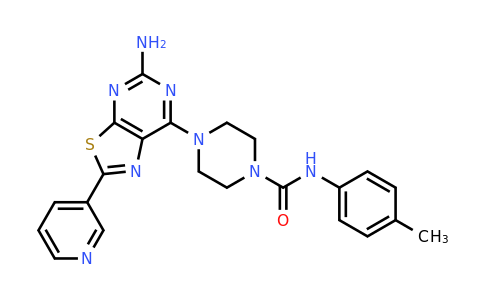 4-(5-Amino-2-(pyridin-3-yl)thiazolo[5,4-d]pyrimidin-7-yl)-N-(p-tolyl)piperazine-1-carboxamide