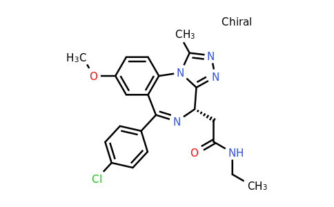 (S)-2-(6-(4-Chlorophenyl)-8-methoxy-1-methyl-4H-benzo-[f][1,2,4]triazolo[4,3-a][1,4]diazepin-4-yl)-N-ethylacetamide
