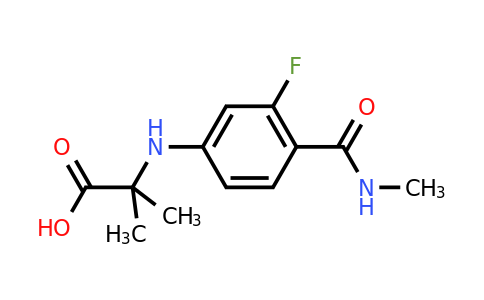 2-[3-fluoro-4-(methylcarbamoyl)anilino]-2-methyl-propanoic acid