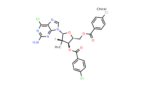 (2R,3R,4R,5R)-5-(2-Amino-6-chloro-9H-purin-9-yl)-2-(((4-chlorobenzoyl)oxy)methyl)-4-fluoro-4-methyltetrahydrofuran-3-yl 4-chlorobenzoate
