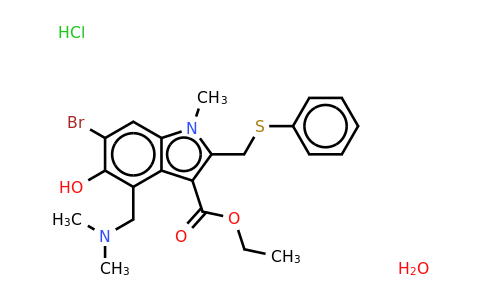 ethyl 6-bromo-4-[(dimethylamino)methyl]-5-hydroxy-1-methyl-2-(phenylsulfanylmethyl)indole-3-carboxylate,hydrochloride
