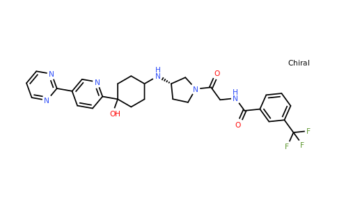 N-[2-[(3S)-3-[[4-hydroxy-4-(5-pyrimidin-2-ylpyridin-2-yl)cyclohexyl]amino]pyrrolidin-1-yl]-2-oxoethyl]-3-(trifluoromethyl)benzamide