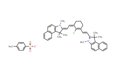 2-[2-[2-Chloro-3-[2-(1,3-dihydro-1,1,3-trimethyl-2H-benzo[e]-indol-2-ylidene)-ethylidene]-1-cyclohexen-1-yl]-ethenyl]-1,1,3-trimethyl-1H-benzo[e]indolium 4-methylbenzenesulfonate