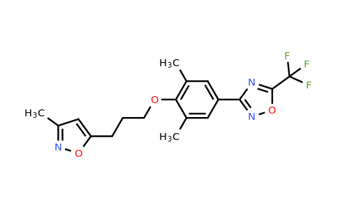 3-[3,5-Dimethyl-4-[3-(3-methylisoxazol-5-yl)propoxy]phenyl]-5-(trifluoromethyl)-1,2,4-oxadiazole