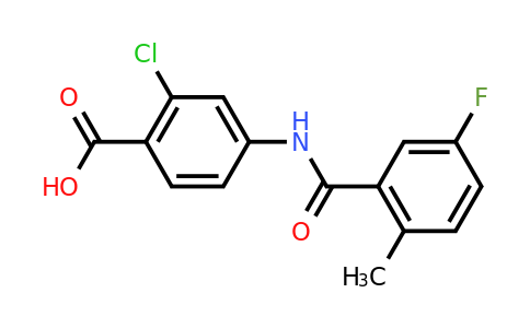 2-chloro-4-[(5-fluoro-2-methyl-benzoyl)amino]benzoic acid
