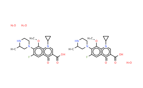 Gatifloxacin sesquihydrate