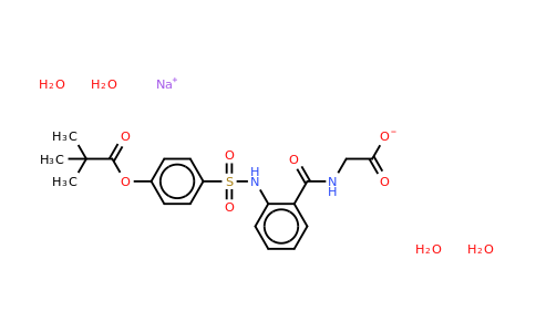 sodium,2-[[2-[[4-(2,2-dimethylpropanoyloxy)phenyl]sulfonylamino]benzoyl]amino]acetate,tetrahydrate
