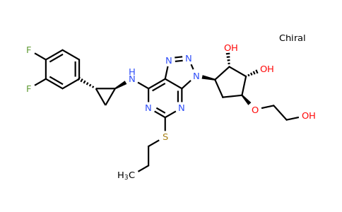 (1S,2S,3R,5S)-3-(7-(((1S,2R)-2-(3,4-Difluorophenyl)cyclopropyl)amino)-5-(propylthio)-3H-[1,2,3]triazolo[4,5-d]pyrimidin-3-yl)-5-(2-hydroxyethoxy)cyclopentane-1,2-diol