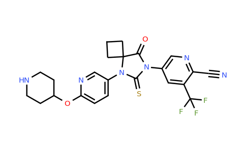 5-(8-oxo-5-(6-(piperidin-4-yloxy)pyridin-3-yl)-6-thioxo-5,7-diazaspiro[3.4]octan-7-yl)-3-(trifluoromethyl)picolinonitrile