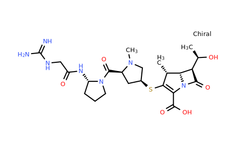 (4R,5S,6S)-3-(((3S,5S)-5-((S)-3-(2-Guanidinoacetamido)pyrrolidine-1-carbonyl)-1-methylpyrrolidin-3-yl)thio)-6-((R)-1-hydroxyethyl)-4-methyl-7-oxo-1-azabicyclo[