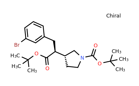 3-Pyrrolidineacetic acid, α-[(3-bromophenyl)methyl]-1-[(1,1-dimethylethoxy)carbonyl]-, 1,1-dimethylethyl ester, (αS,3R)-