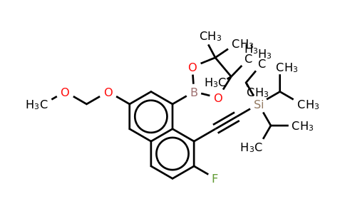 2-[2-fluoro-6-(methoxymethoxy)-8-(4,4,5,5-tetramethyl-1,3,2-dioxaborolan-2-yl)-1-naphthyl]ethynyl-triisopropyl-silane