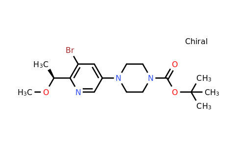 tert-butyl 4-[5-bromo-6-[(1S)-1-methoxyethyl]pyridin-3-yl]piperazine-1-carboxylate