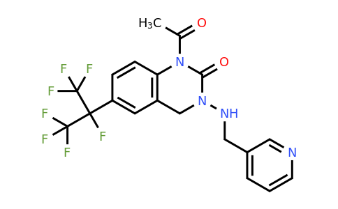 1-Acetyl-6-(perfluoropropan-2-yl)-3-((pyridin-3-ylmethyl)amino)-3,4-dihydroquinazolin-2(1H)-one