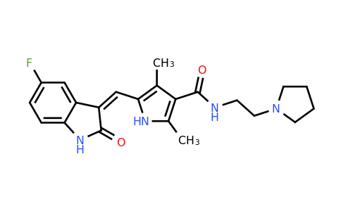(Z)-5-((5-Fluoro-2-oxoindolin-3-ylidene)methyl)-2,4-dimethyl-N-(2-(pyrrolidin-1-yl)ethyl)-1H-pyrrole-3-carboxamide