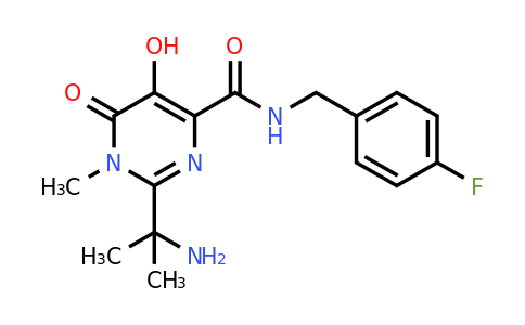 2-(1-Amino-1-methyl-ethyl)-N-[(4-fluorophenyl)methyl]-5-hydroxy-1-methyl-6-oxo-pyrimidine-4-carboxamide