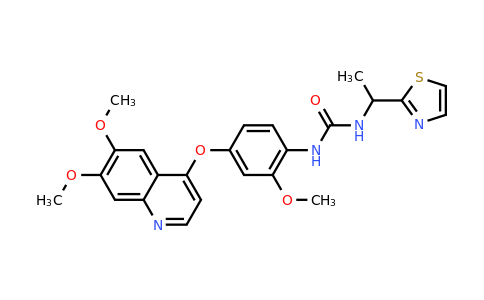 N-[4-[(6,7-Dimethoxy-4-quinolinyl)oxy]-2-methoxyphenyl]-N'-[1-(2-thiazolyl)ethyl]urea