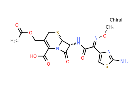 (6R,7R)-3-(Acetoxymethyl)-7-((E)-2-(2-aminothiazol-4-yl)-2-(methoxyimino)acetamido)-8-oxo-5-thia-1-azabicyclo[4.2.0]oct-2-ene-2-carboxylic acid