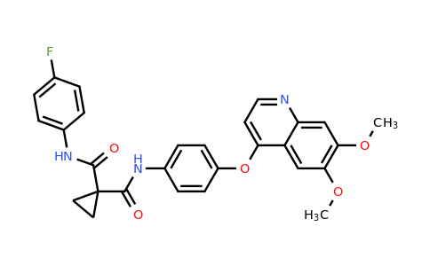 N1-[4-[(6,7-dimethoxy-4-quinolyl)oxy]phenyl]-N1'-(4-fluorophenyl)cyclopropane-1,1-dicarboxamide