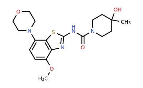 4-hydroxy-N-(4-methoxy-7-morpholinobenzo[d]thiazol-2-yl)-4-methylpiperidine-1-carboxamide