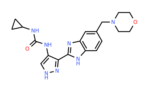 1-Cyclopropyl-3-(3-(5-(morpholinomethyl)-1H-benzo[d]imidazol-2-yl)-1H-pyrazol-4-yl)urea