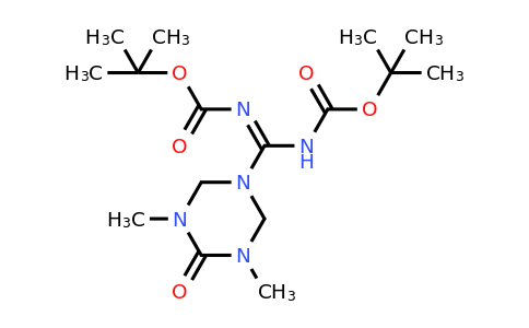 tert-Butyl (((tert-butoxycarbonyl)imino)(3,5-dimethyl-4-oxo-1,3,5-triazinan-1-yl)methyl)carbamate