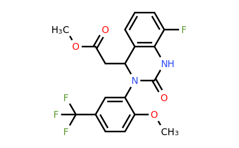 Methyl 2-(8-fluoro-3-(2-methoxy-5-(trifluoromethyl)phenyl)-2-oxo-1,2,3,4-tetrahydroquinazolin-4-yl)acetate