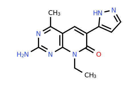 2-Amino-8-ethyl-4-methyl-6-(1H-pyrazol-5-yl)pyrido[2,3-d]pyrimidin-7(8H)-one