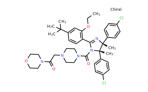 2-[4-[(4R,5S)-2-(4-tert-butyl-2-ethoxyphenyl)-4,5-bis(4-chlorophenyl)-4,5-dimethylimidazole-1-carbonyl]piperazin-1-yl]-1-morpholin-4-ylethanone