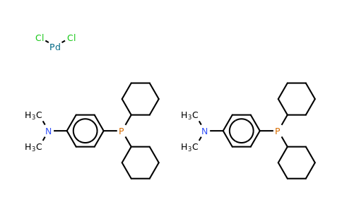 Bis[(dicyclohexyl)(4-dimethylaminophenyl)phosphine] palladium(II) chloride,  (A-caPhos)2PdCl2